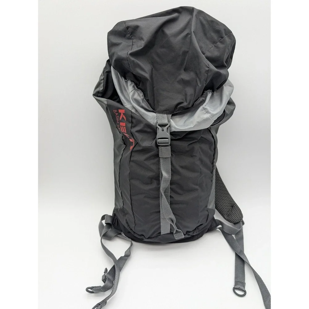 Kelty Basin 15L Backpack Black Gray Ripstop Hiking Daypack